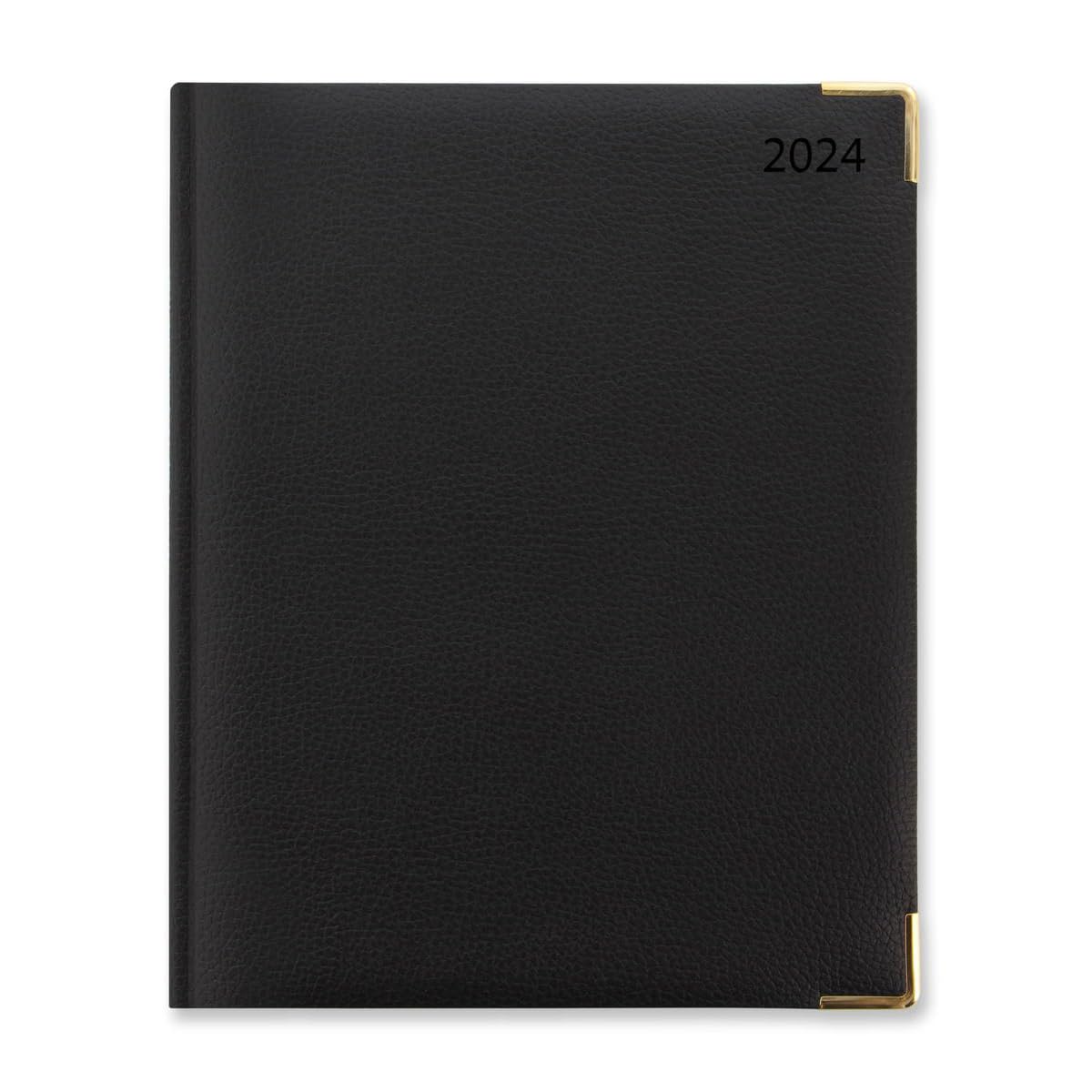Letts Connoisseur Quarto vertical week to view with appointments 2024 diary - black