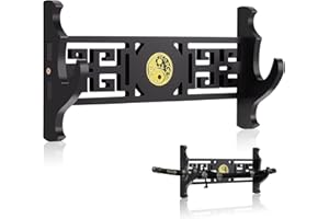 YOOPIN Katana Wall Mount Sword Holder, Chinese Bagua Style Single Katana Wall Mount Katana Stand Wall Mount with 1 Tier, Samurai Sword Holder Wall Mount for Katana Samurai Swords.