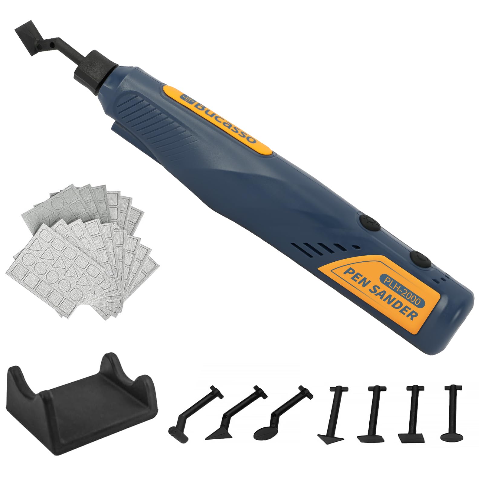 Photo 1 of Bucasso Cordless Pen Sander, 5-Speed and USB Charging with LED Light, Multi-Purpose Power Tool, Mini Power Sander for Sanding, Polishing, Finishing, DIY Crafts