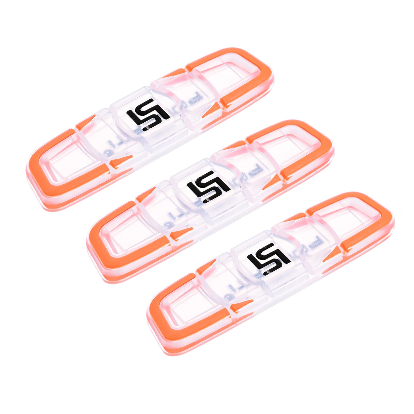 M METERXITY 3 Pack Tennis Racket Vibration Dampener - Shock Absorber, Silicone Racket, Apply to Tennis Racket (6.5cm, Orange)
