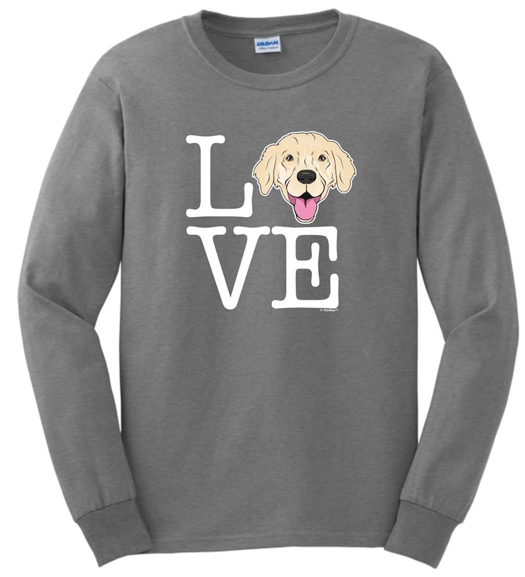 Dog Apparel Love Golden Retriever Dog Gifts Long Sleeve T Shirt 7888