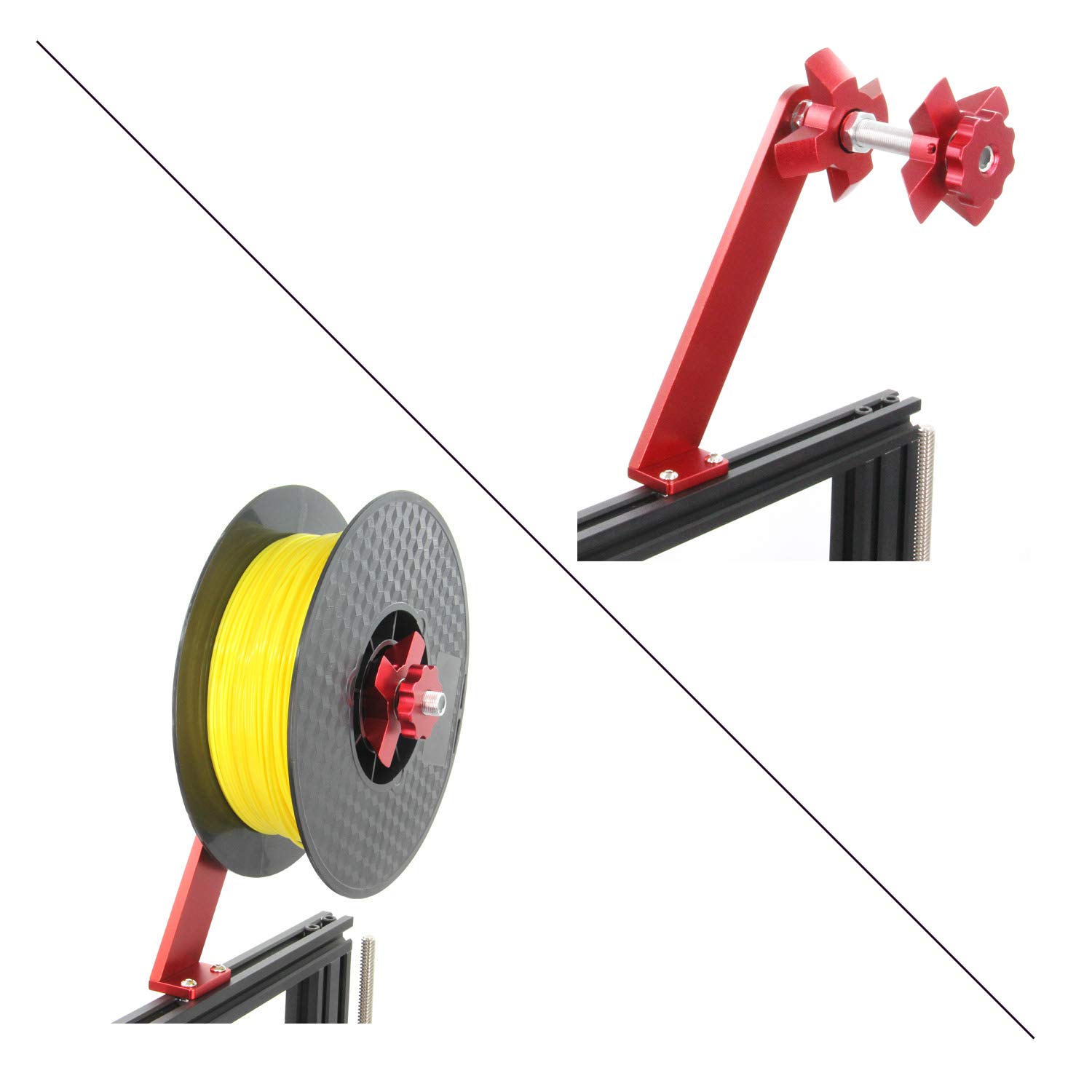 Befenybay 3D Printer Filament Holder for Concentric Spool Filament Mount Rack Bracket for PLA/ABS/Nylon/Wood/TPU/Other 3D Printing Material (Concentric Spool)