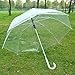 Topwedding Women's Dome Clear Transparent Automatic Rain Umbrella Parasol for Favor