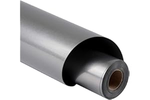 guangyintong Reflective Dark Grey Heat Transfer Vinyl HTV Rolls, 12" x 12ft Reflective Iron on Vinyl for T-Shirts, Dark Grey HTV Vinyl for All Cutter Machine Easy to Cut & Weed for HTV DIY Design