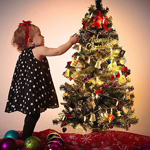 image for mixigoo 40 LED Clips String Holder, 13.8 Feet Fairy, Battery Powered D