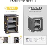 TIMBER RIDGE Compact Folding Kitchen Cabinet Camping Garden Storage 3 Shelves view 7