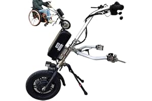Electric Handcycle Wheelchair Attachment,500W Wheelchair Pull Device, Handbike Front Wheel Drive,for Most Wheelchairs (A)