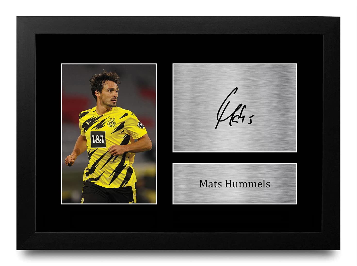 HWC Trading FR A4 Mats Hummels Borussia Dortmund Gifts Printed Signed Autograph Picture for Football Fans and Supporters - A4 Framed