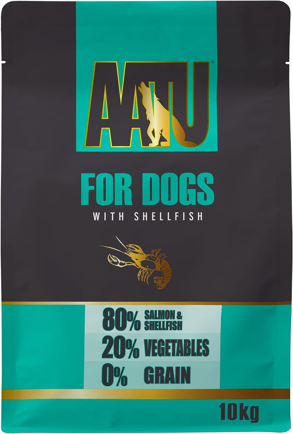 AATU 80/20 Complete Dry Dog Food, with Shellfish 10kg - Dry Food Alternative to Raw Feeding, High Protein. No Nasties, No Fillers.
