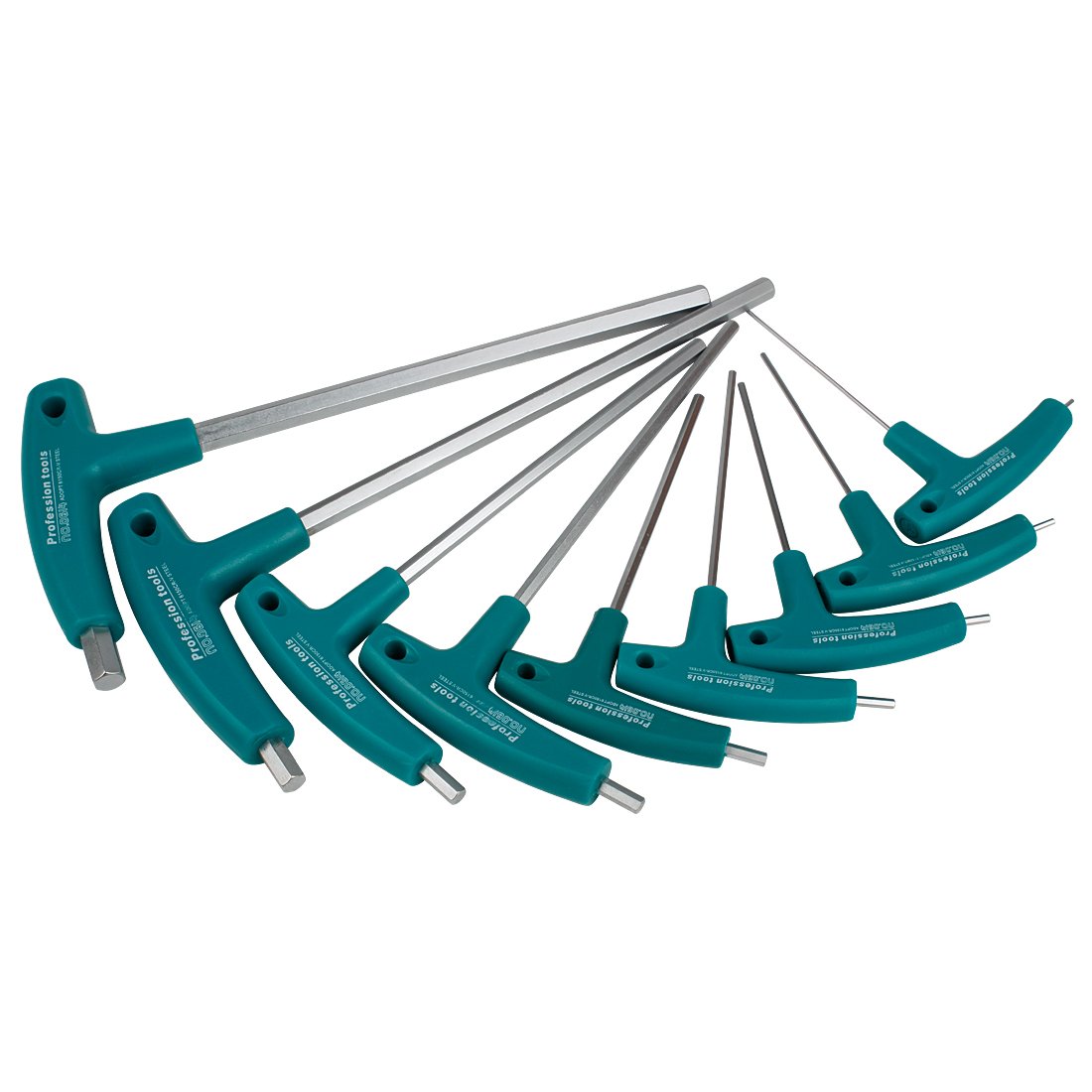 Andux Zone Hexagonal Metric Wrench T-Handle Hex Keys NLJBS-02 (9pcs/Set)