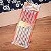 10 Pcs (5 Pairs) High Quality Fish Design Silver Stainless Steel Chopsticks