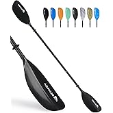 Abahub Adjustable Kayak Paddle 210-230 cm/ 230-250 cm Floating Kayaking Oars Boating Oars Canoeing Oars Black