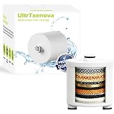 UltrTxenova Water Softener Filter Replacement Cartridge for Hard Water | Shower Filter Removes Chlorine &amp; Chemicals, Helps Restore pH Balance for Glowing Skin, Strong Nails &amp; Shiny Hair (1)