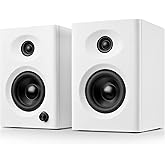 NSY Audio Computer Speakers for Desktop PC, 60W Bluetooth Surround Sound Speakers with Bass, Compact Active Bookshelf Speakers for Office, Monitors, Laptop, Gaming, TV, Gifts (White, Pair)
