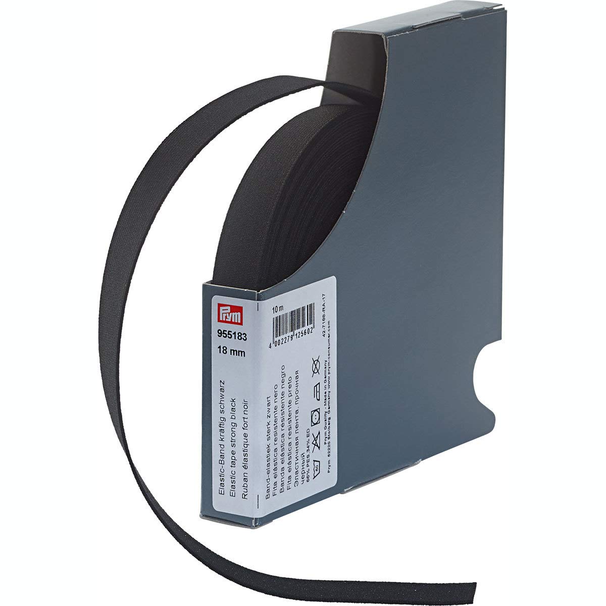 Prym Elastic Band Strong 18 mm Black 66% PES 34% ED