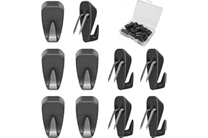 Hufopik 10 Pcs Cubicle Hooks - Fabric Panel Wall Clips for Hanging Coats, Pictures, Supports up to 40 lbs (Black)