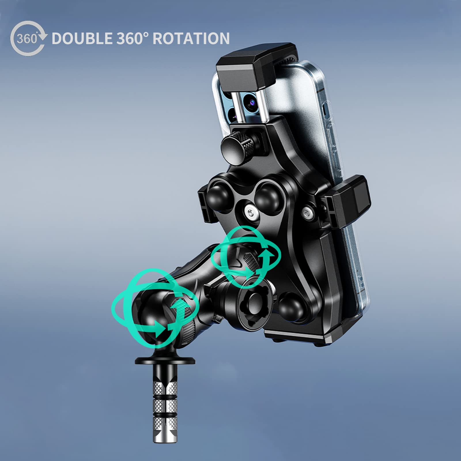 iMESTOU Motorcycle Fork Stem Phone Mount, Anti-Vibration 1