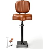 GLDYTIMES Scooter Seat with Backrest, Fit for Ninebot F Series (F20 F25 F30 F40) Electric Scooter, Soft Cushion, Shock Absorption, Multiple Adjustments, Brown