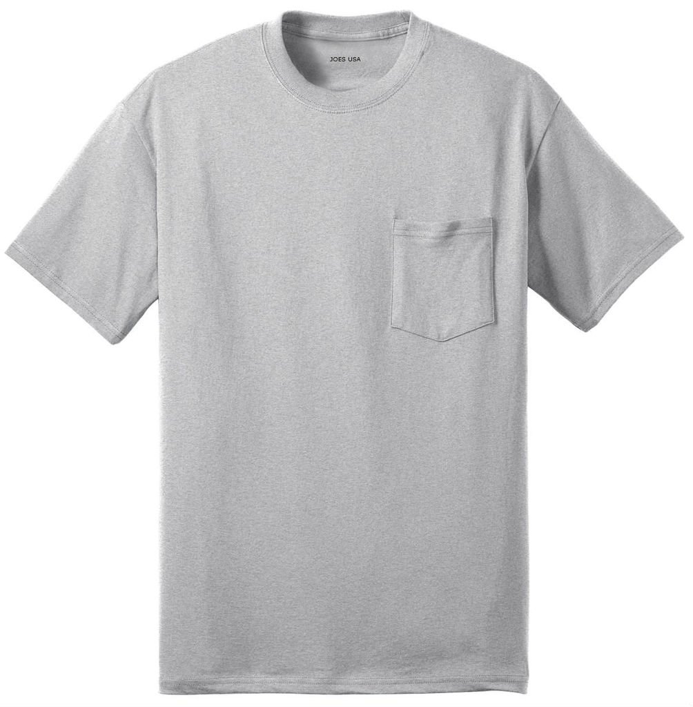 Mens 50/50 Cotton/Poly Pocket T-Shirts in Regular, Big and Tall Sizes