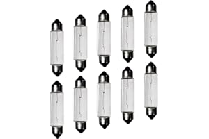 Rafeal Auto 24V 10W 10 Pack Sv8.5-8 T3.25 Halogen Festoon Bulb Fits 38mm Base Sizes Direct Replacement for Car Dome Light,Trunk,Interior Bulb