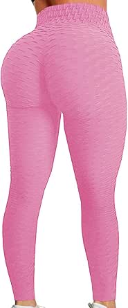 Textured Booty Yoga Pants High Waist 