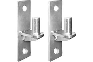 HOMYDOM 2 Pack Wall Mount Gate Hinges, Heavy Duty Wall Plate Hinges, Outdoor Chain Link Fence Gate Hinges Fence Post Link Gate Hinge, with 5/8 Hinge Pin (Screws Not Included)