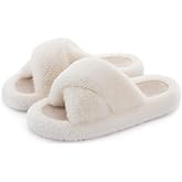 RockDove Womens Furrie Faux Fur Slide Slippers Arch Support Memory Foam Non Slip Indoor Outdoor Washable Gift Ready