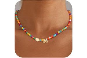 BLThing Christmas Gifts Colorful Initial Necklaces for Girls Kids - Colorful Heart Bubble Initial Letter Necklace Teen Girls Gifts Trendy Stuff Birthday Gifts for 5 6 7 8 9 19 Year Old Girl Gift