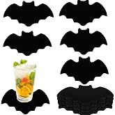 20 pcs Halloween Bat Coasters Non Slip Drink Coasters Halloween Home Table Kitchen Party Decoration Supplies