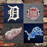 Sports Fan Recycled Vintage Michigan Vintage Retro Metal Wall Decor Art Shop Man Cave Bar Garage 12"x12" Sign