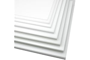 BuyPlastic Natural White HDPE Plastic Sheet 1/8" Thick, Size 24" x 48", High Density Polyethylene Board, Actual Dimensions 23.75" x 47.75"