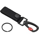 Dotacty Heavy Duty Key Ring Belt Holder Key Chain Organizer Metal Carabiner Clip Duty Belt Keeper MOLLE Hook for Police LEO