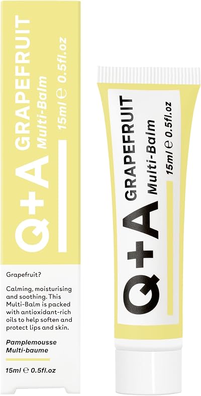Q+A Grapefruit Multi-Balm Jojoba Cocoa Butter Lip Cuticle Dry Skin 15ml