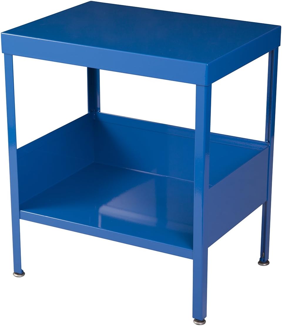 RMP Mid Century Industrial Nightstand/End Table (Blue)