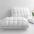 YOUR MOON Fluffy Support Bed Pillow Queen Size Set of 2, Super Soft Premium Down-Alternative Filling for Sleeping, Luxury Hotel Quality Bed Pillows for Side Sleeper (White)