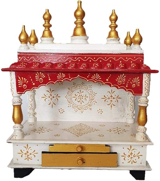 Amazon Com Makan Pooja Mandir De Madera Para Oficina Y Casa