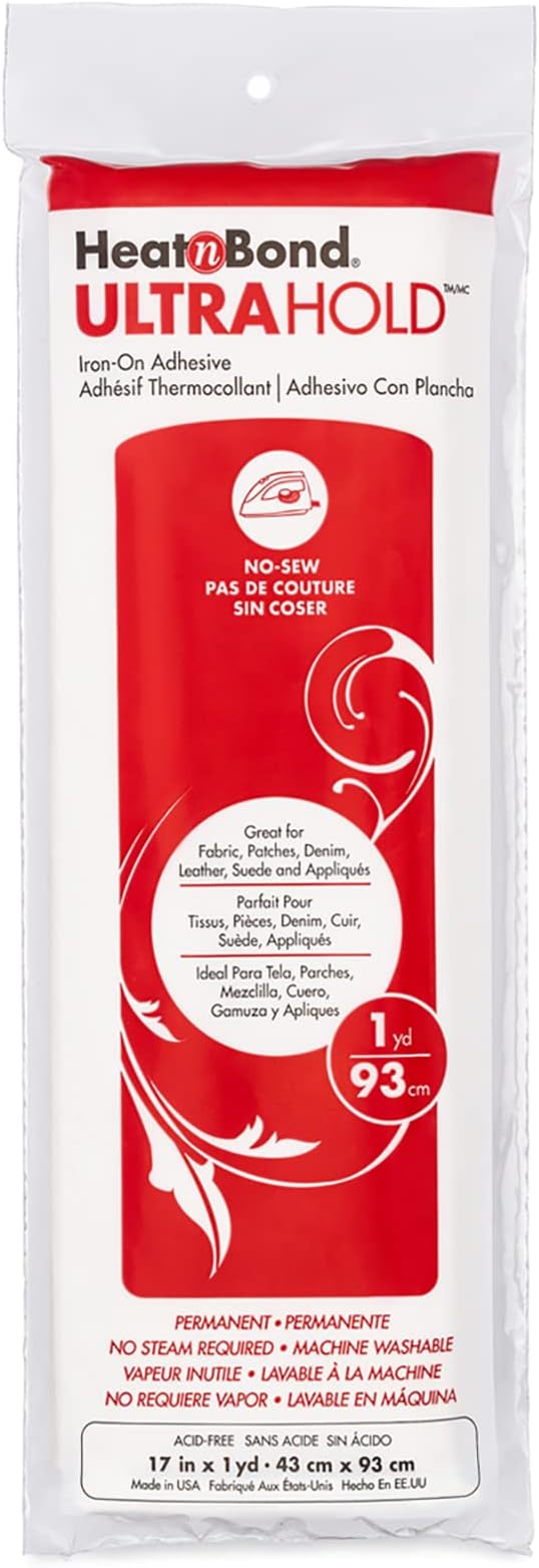 HeatnBond Ultrahold Iron-On Adhesive 17in x 1yd No Sew Bonding