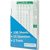TEST-815E Double Sided 815 E 15 Question Scantron Compatible Testing Forms (100 Sheet Pack)