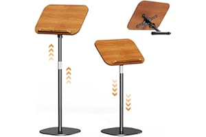 CABTE Book Stand for Reading with 360° Rotating, Height Adjustable from 22-51in,Book Holder with Page Paper Clip for Cookbooks,Music Scores,Textbook,Laptop, Projector etc. (with a T-Shaped)