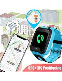 Reloj de pulsera GPS para niños   reloj inteligente de muñeca para teléfono llamada, anti pérdida, pantalla táctil de 1,55 pulgadas, actividad deportiva con linterna para cámara de SOS de juego, Android iOS