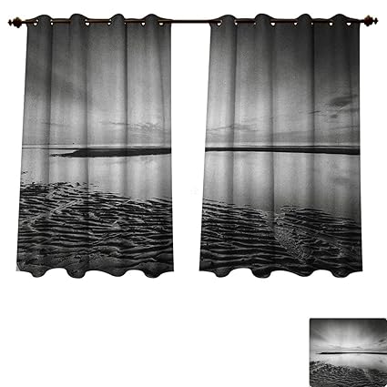 Amazon Com Black And White Blackout Curtains Panels For Bedroom