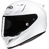 HJC RPHA 12N Solid Natural Motorcycle Helmet, DOT Approved (White, Medium)