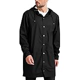 JINIDU Men's Rain Jacket with Hood Waterproof Lightweight Packable Raincoat