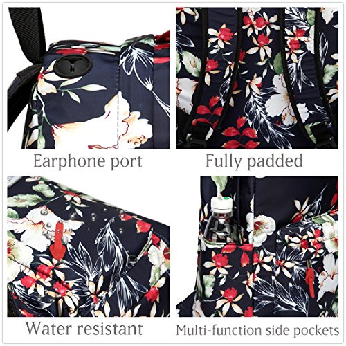 Backpack for girls,Fashion Floral College Student School Backpack by Vaschy