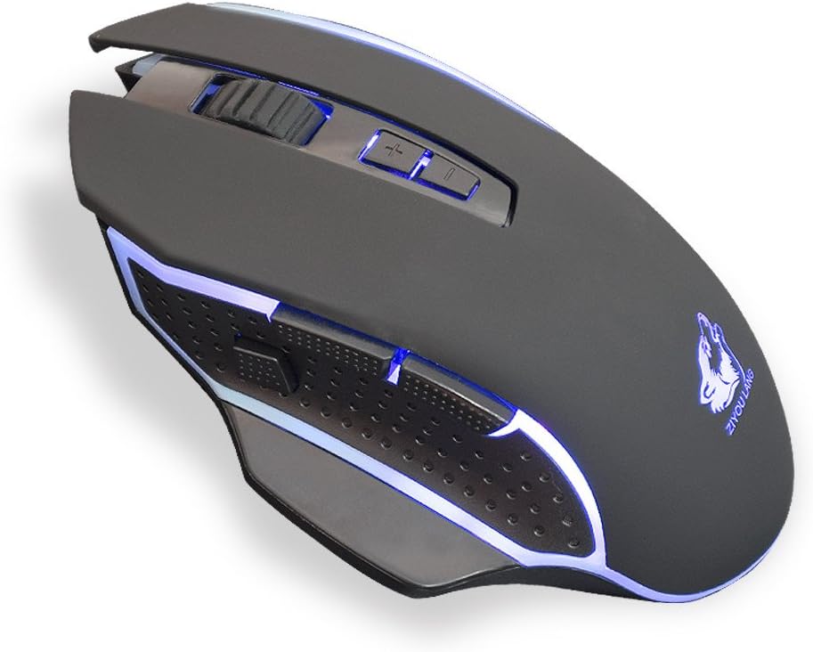 V1 Wired RGB LED Backlit 3200DPI 7Buttons Optical Gamer Gaming Mouse Metal Panel Under 10 Dollar