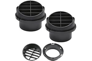 XXIMUIM 2pcs 360 Degrees Rotatable Warm Air Vent Outlet Diesel Heater Car Heater Duct Hose Pipe Air Outlet Vent Cover for Parking Heater Air Conditioner Steering Eberspacher, Webasto, Propex Heaters (75mm)