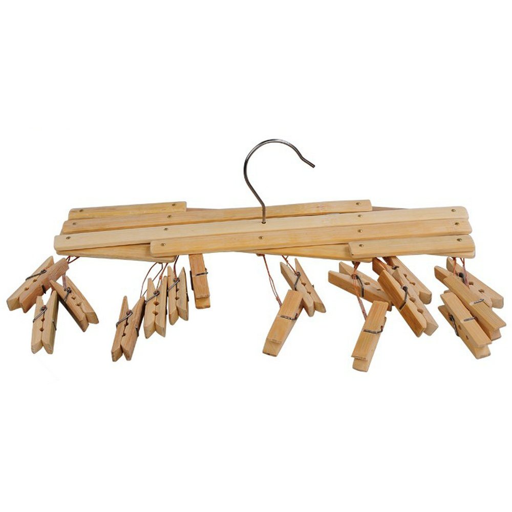 Ayygift SET OF 2 Durable Foldable Wooden Airer Laundry Rack Clothes