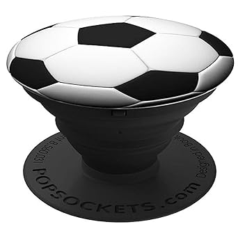 PopSockets - Ausziehbarer (Nicht Austauschbarer) Sockel und Griff für Smartphone und Tablet - Soccer Ball