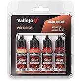 Vallejo - Pale Skin Color Set, Game Color, 4 Bottles x 0.6 fl.oz. | Acrylic Game Color Set for Painting Fantasy, Historical, and Wargaming Miniatures, BSL System