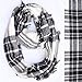 Lucky Leaf Women Winter Checked Pattern Cashmere Feel Warm Plaid Infinity Scarf